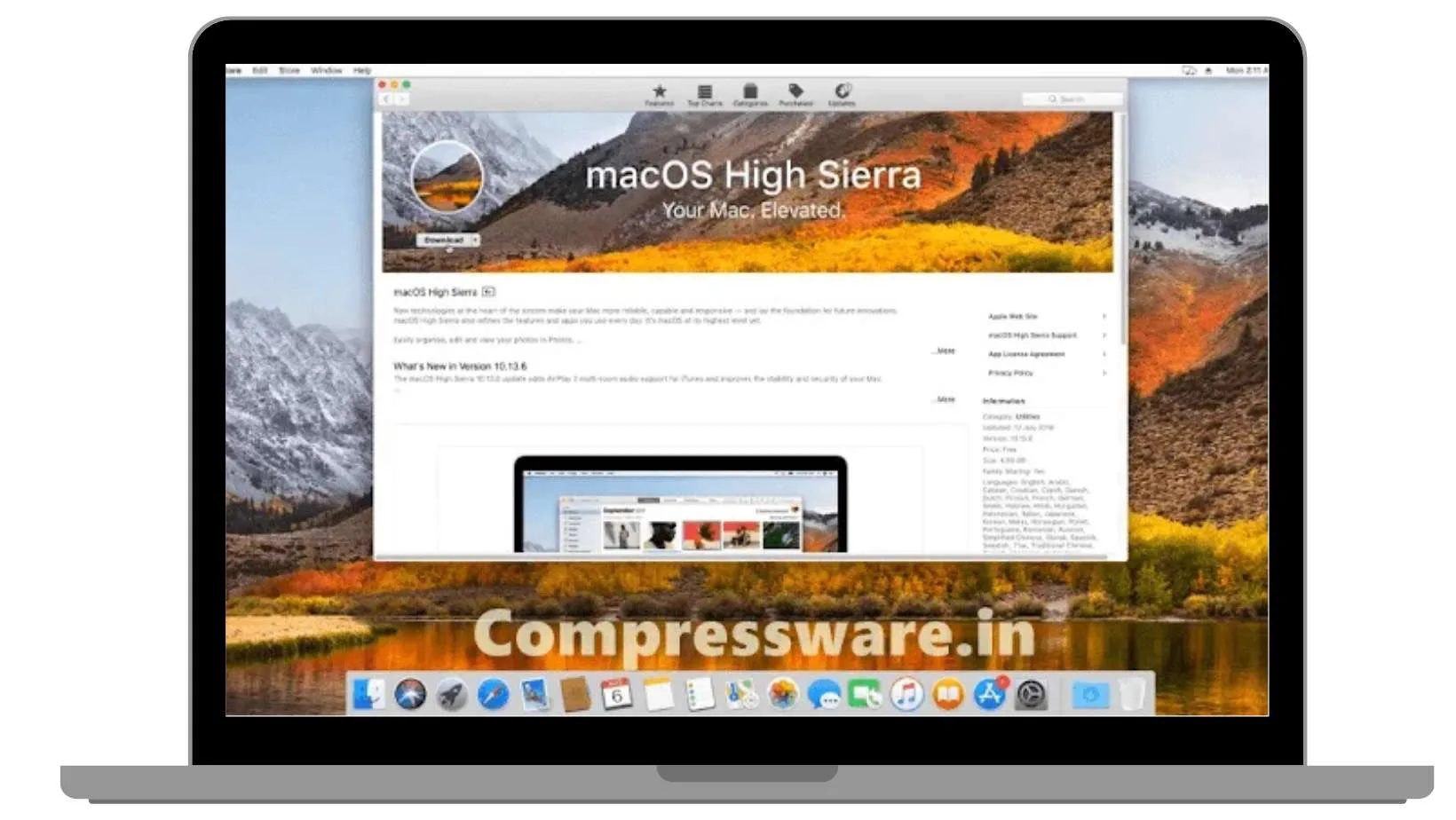 MacOS High Sierra 10.13.6 Official ISO Dmg Vmware (5GB)