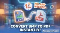 How to Convert Bitmap Picture to PDF Format (without App)