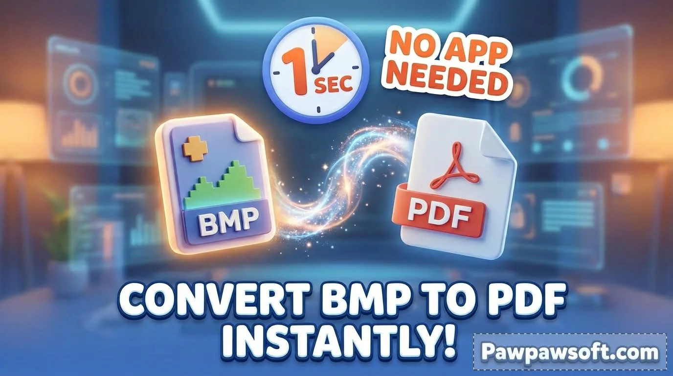 How to Convert Bitmap Picture to PDF Format (without App)