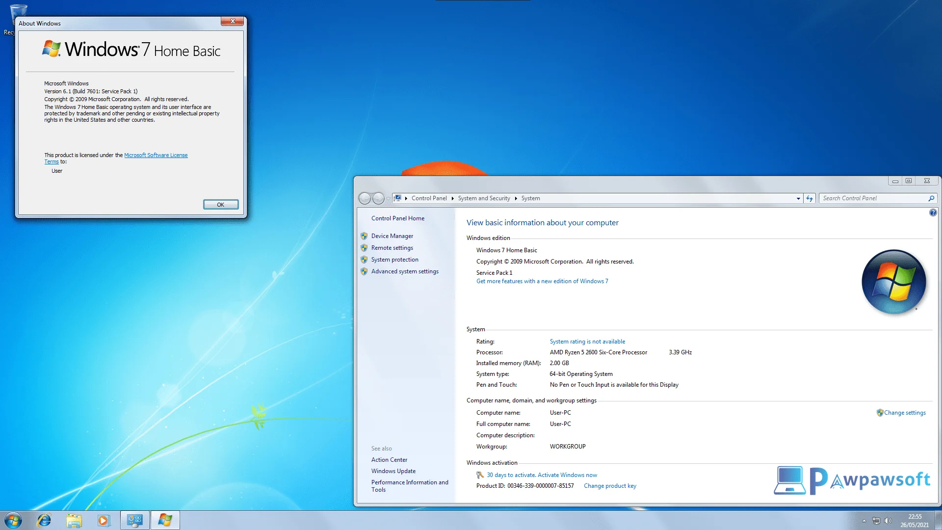 Windows 7 Home Basic Official ISO 3.2GB (All Language)