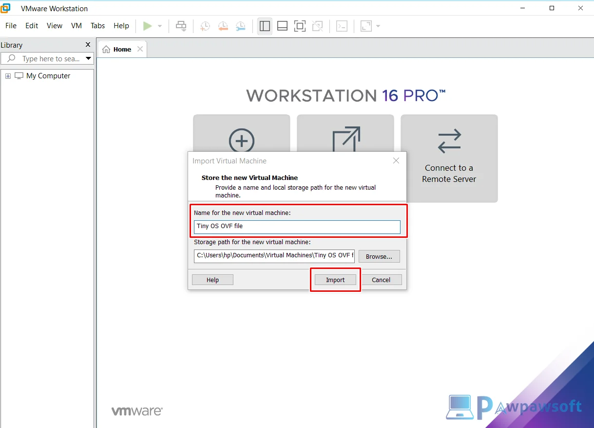 How To Import VM Images in VMware Workstation (OVF File)