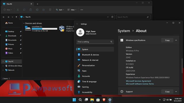 Windows 11 Pro 22H2 ReviOS Light Version ISO File (3GB)