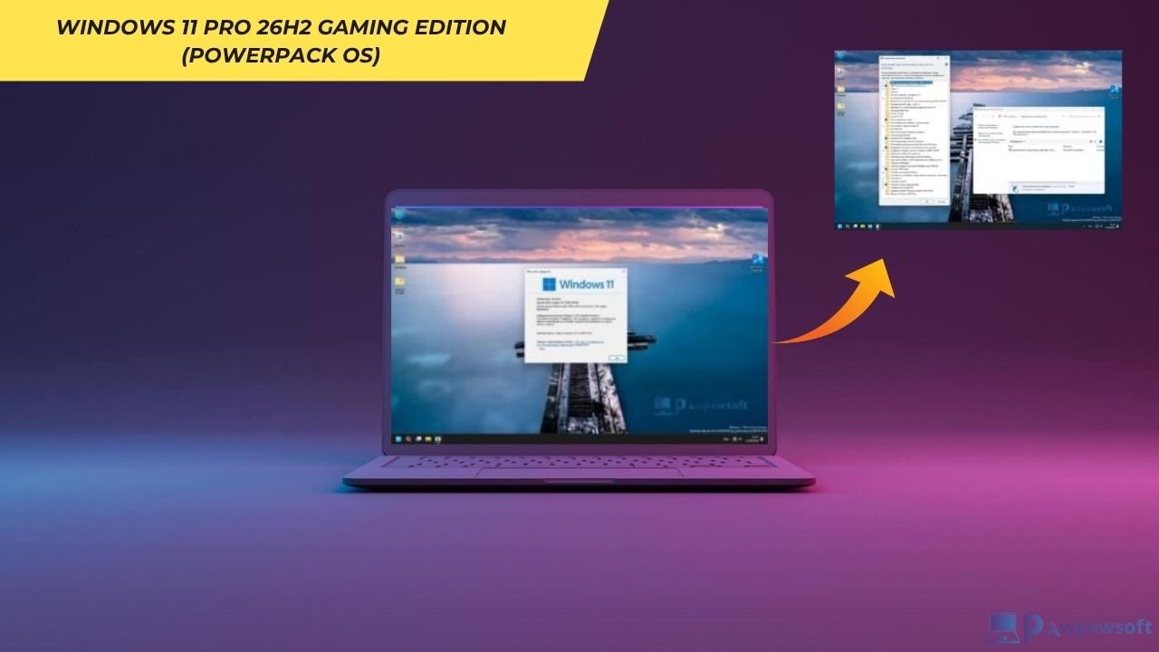 Windows 11 Pro 26H2 Gaming Edition ISO (PowerPack OS 3GB)
